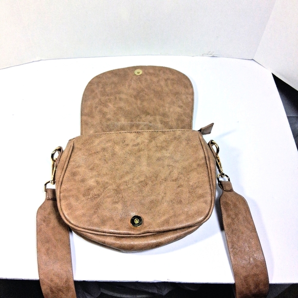 Madison West Brown with Gold Accents Cross Body Bag/Purse - Picture 8 of 10